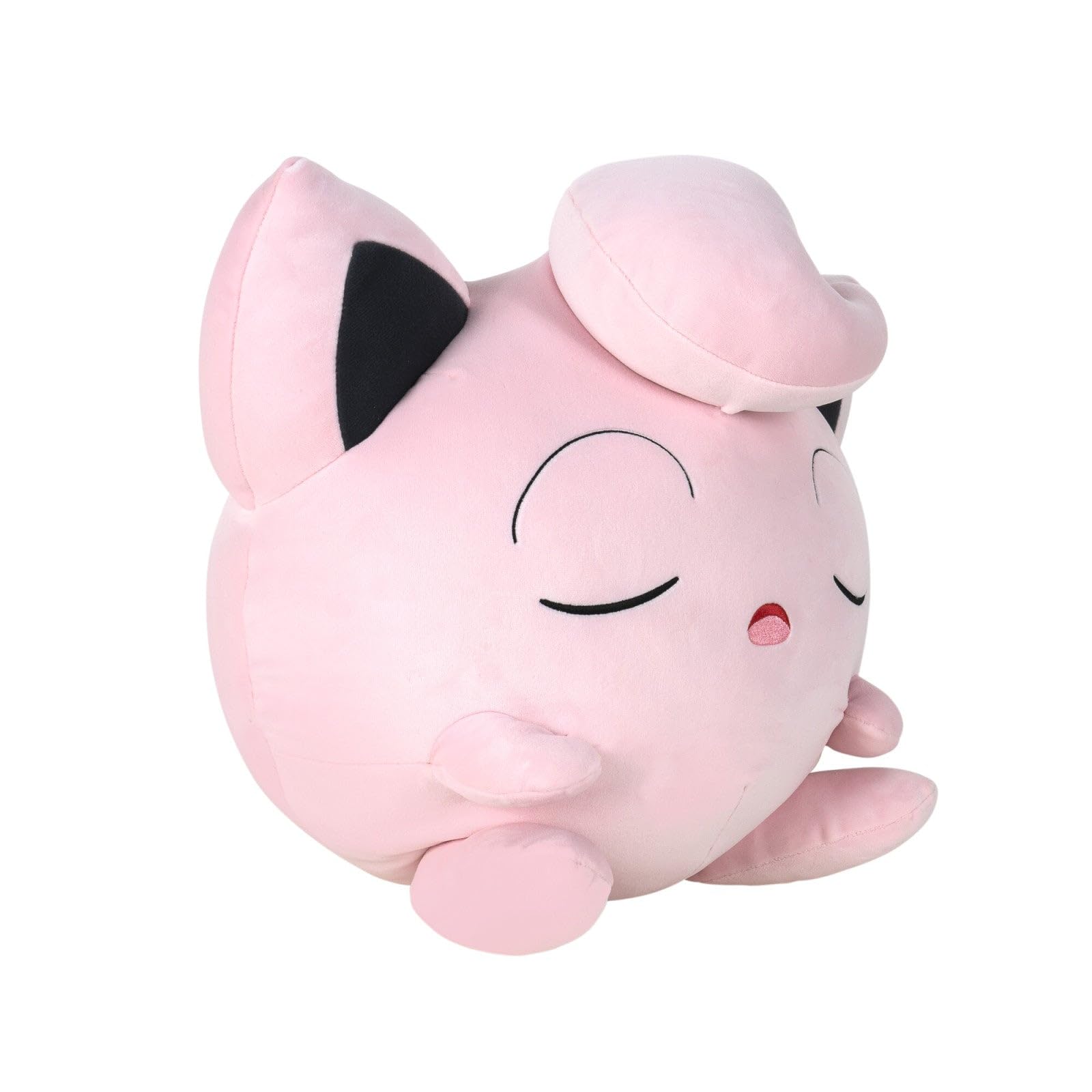Bedroom-decor styled shot shows Jigglypuff plush as cozy decor