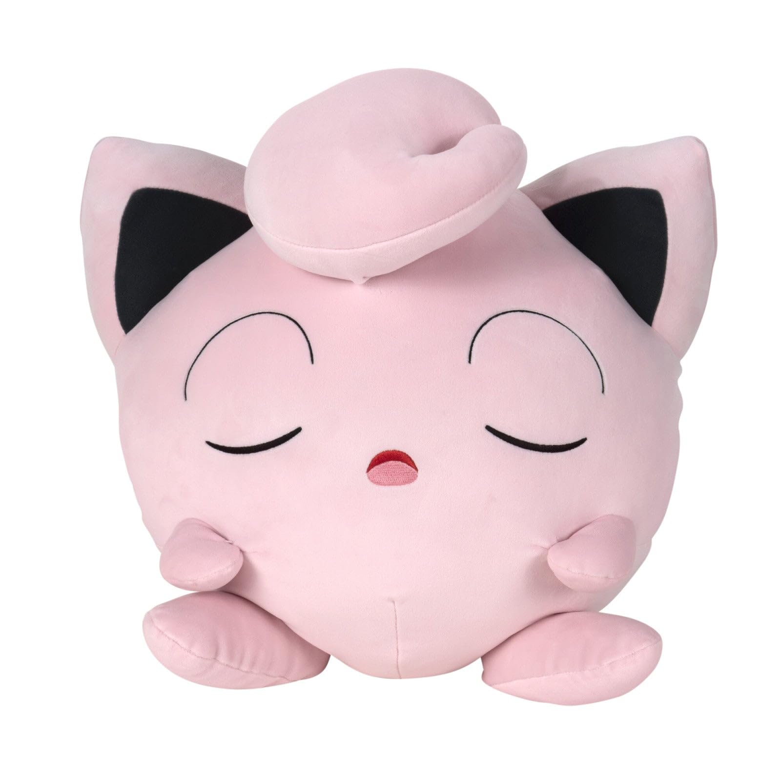 Official licensing badge on Jigglypuff plush reassures collectors