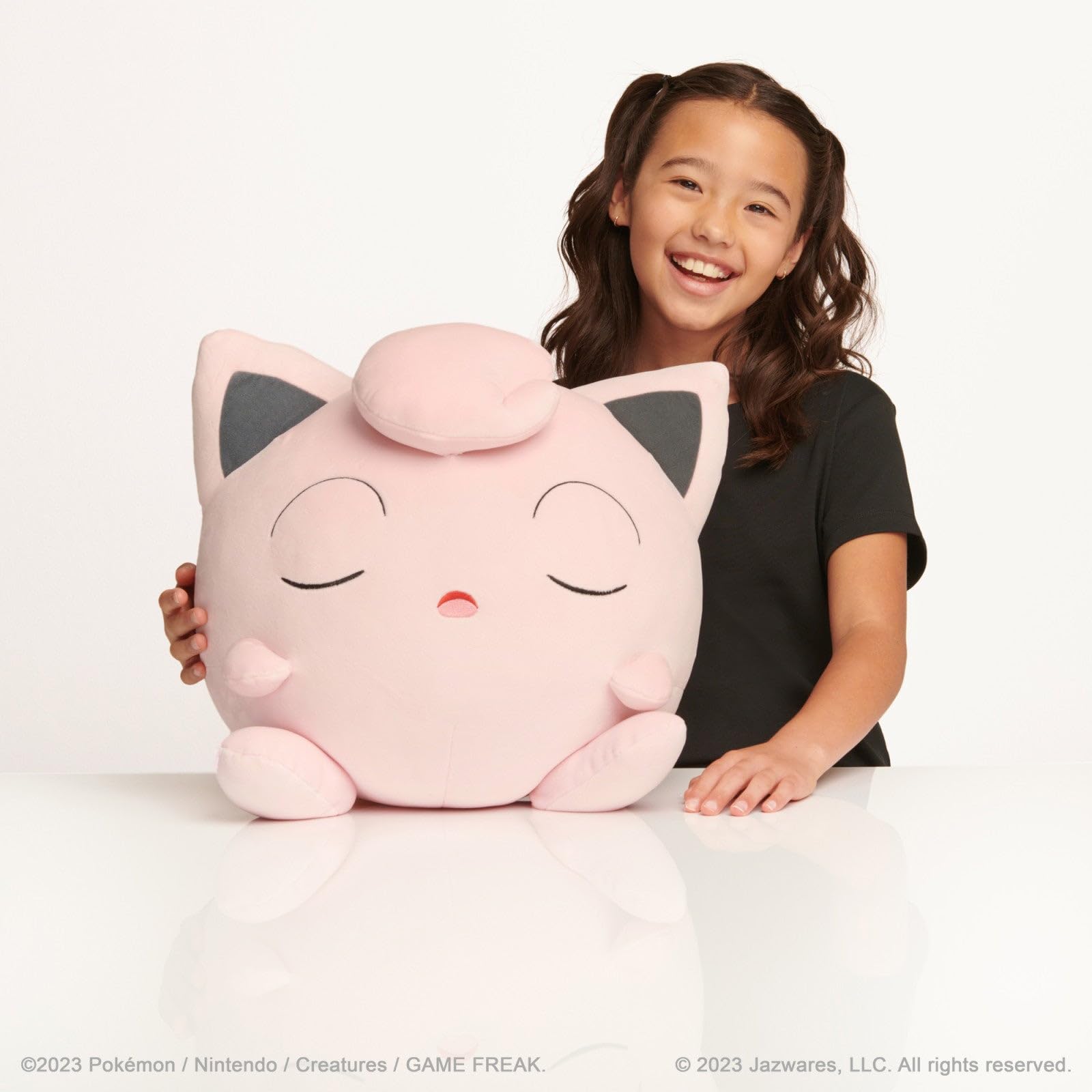 Durable stitching on Jigglypuff plush shows long-lasting design for kids