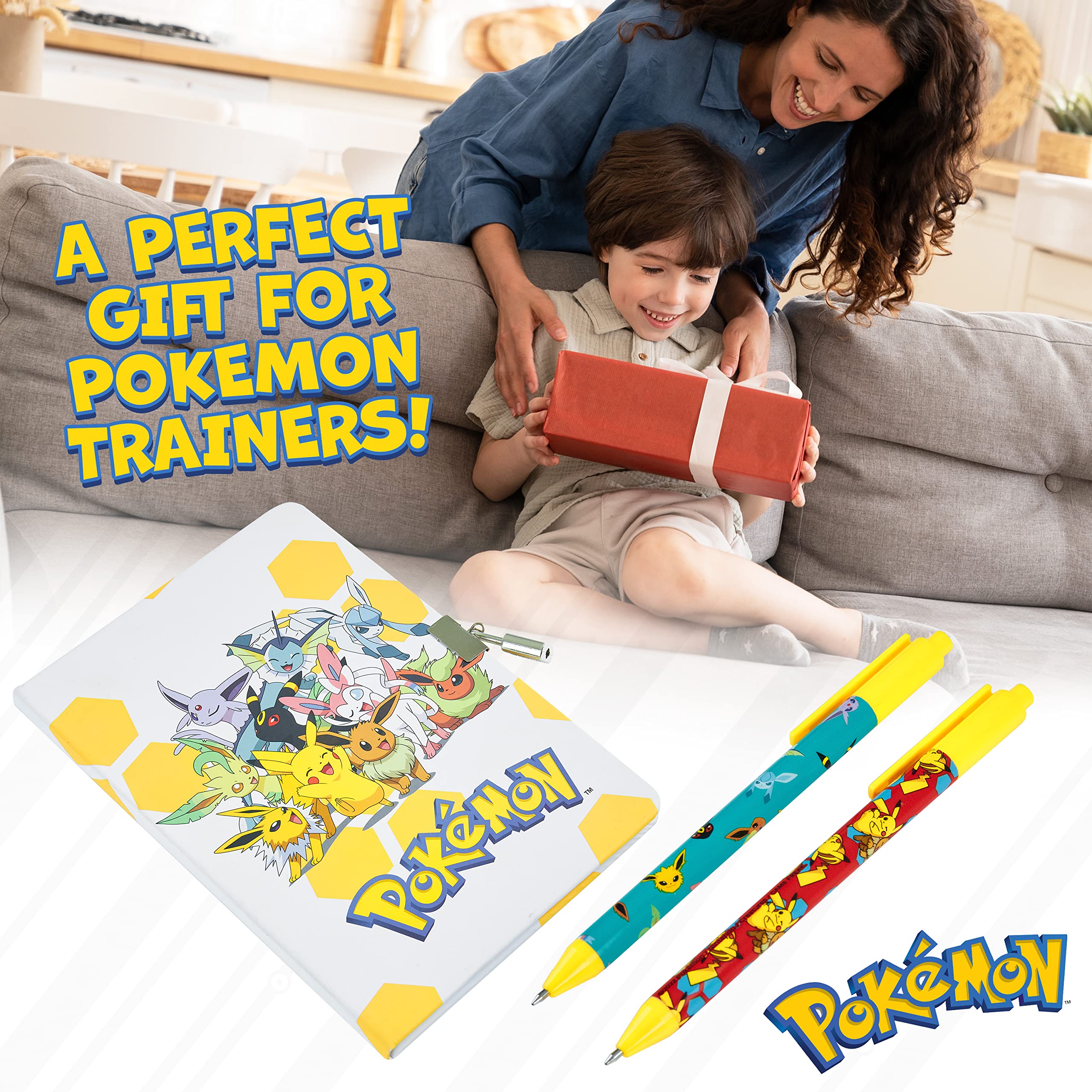 Pokémon diary with lock and keys keeps private thoughts secure during school days.