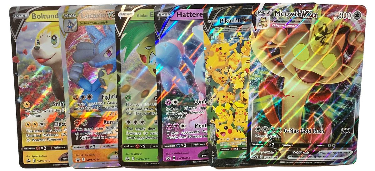 Pokémon jumbo card lot with a random six-pack, ideal for display and collection