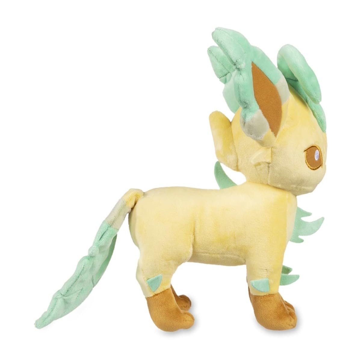 Leafeon plush with embroidered details for lasting charm and soft play.
