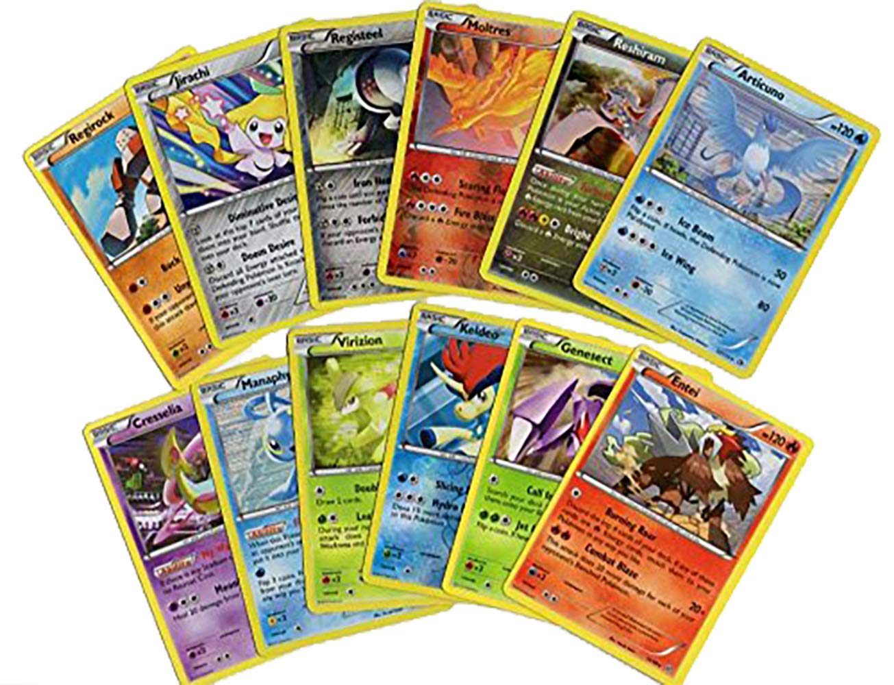 Pokémon Legendary & Mythical 12-card lot with rares and holos for collectors