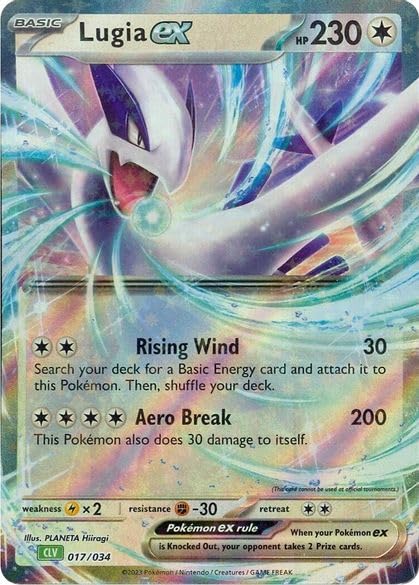 Pokémon Lugia ex holo foil trading card for collection and display.