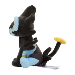 Pokémon Luxray Sitting Cuties plush closeup, detailed embroidery for display