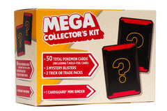 Pokémon Mega Collector Kit shows five packs and fifty cards for versatile play