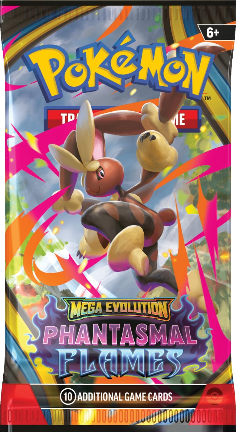 Pokémon TCG Mega Evolution Phantasmal Flames booster pack artwork close-up of Charizard X ex illustration