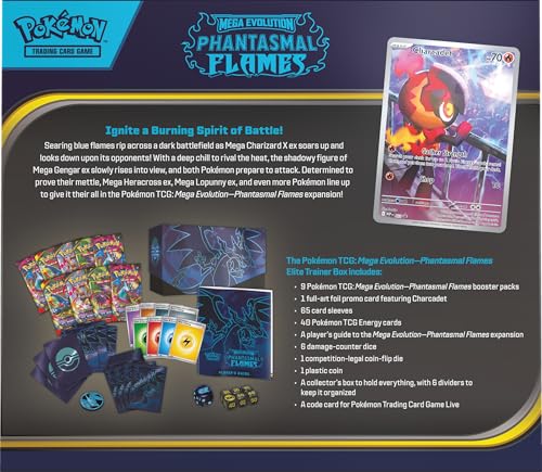 Pokemon Mega Evolution Phantasmal Flames booster packs spread, perfect for building a diverse deck.
