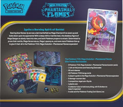 Pokemon Mega Evolution Phantasmal Flames booster packs spread, perfect for building a diverse deck.
