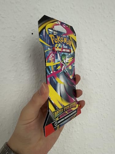 Pokemon Mega Evolution sleeved booster pack back view highlighting durable packaging and clarity