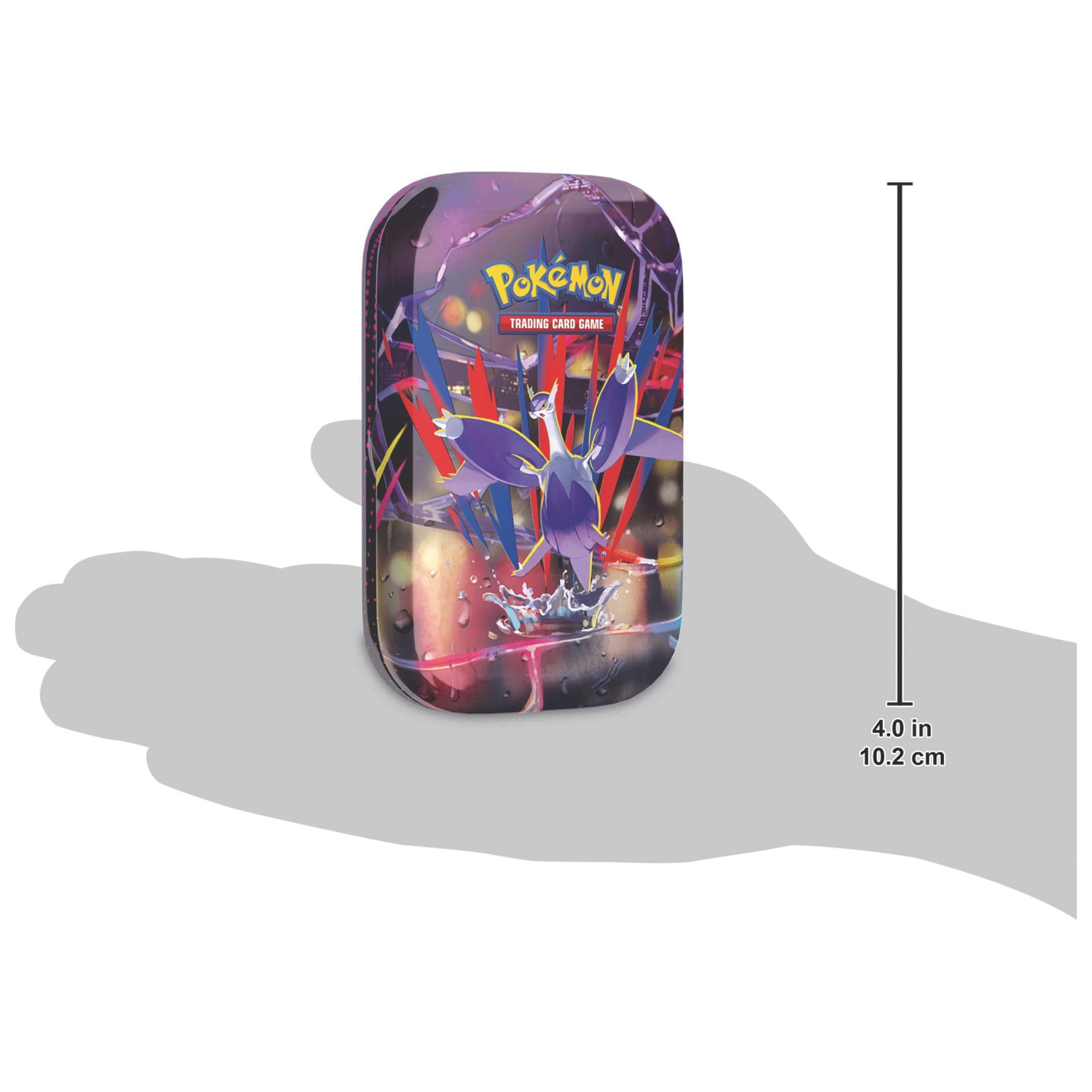 Pokemon Mega Heroes Mini Tin art card, showcases collectible artwork