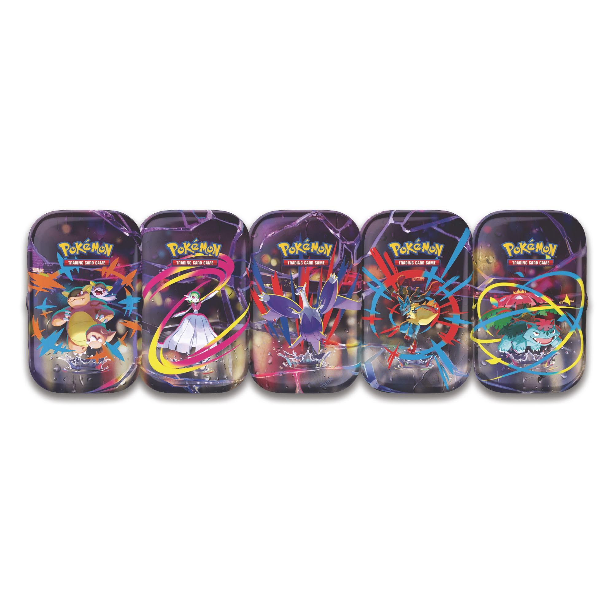 Pokemon Mega Heroes Mini Tin booster packs, ready for quick deck upgrades