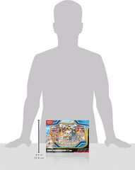 Pokémon Mega Kangaskhan ex box packaging showing included promos and play options