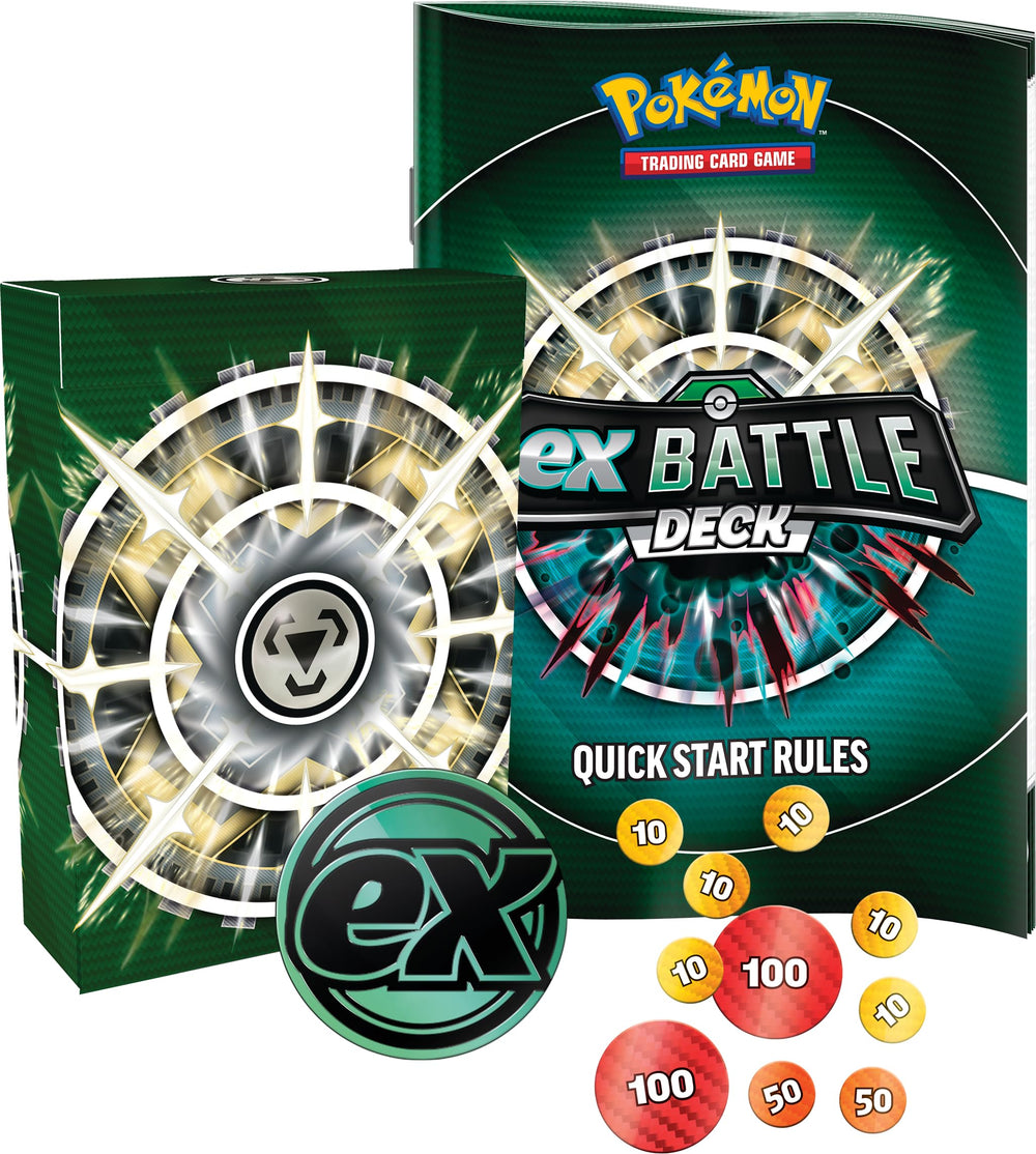 Deck box from the Melmetal ex Battle Deck keeps cards organized.