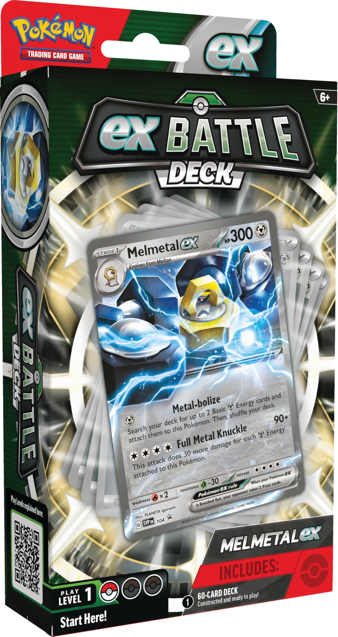 Pokemon Melmetal ex Battle Deck front card ready for battle.