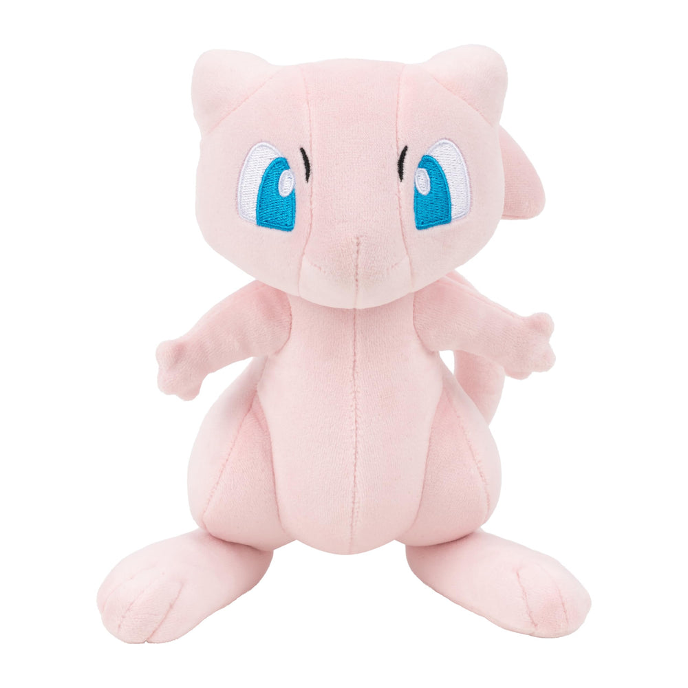 Pokémon Mew plush eight-inch front view, soft cuddle companion for fans