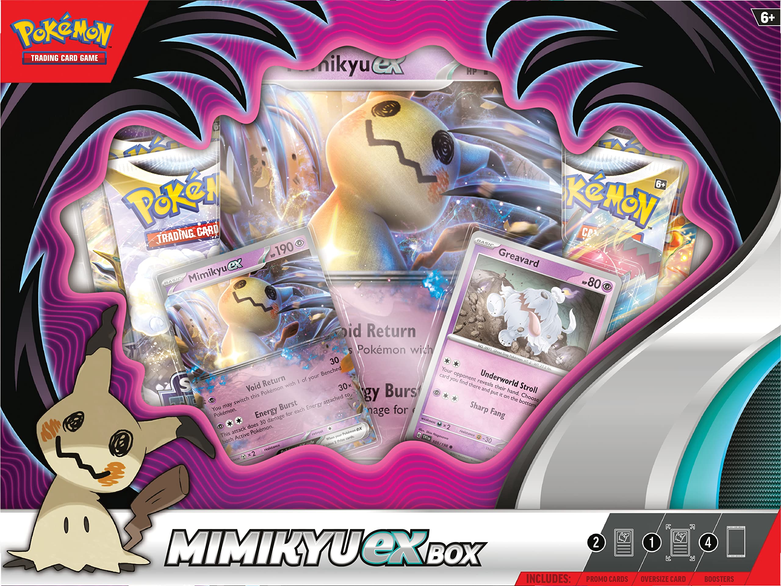 Pokemon Mimikyu-ex foil promo card ideal for deck options and foil collection.