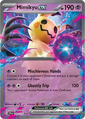 Pokémon Mimikyu ex foil single card ideal for collection and decks