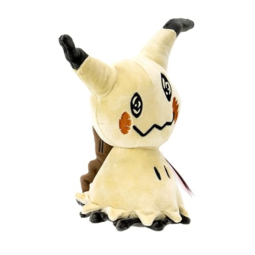Pokémon Mimikyu plush features soft material for gentle hugging at bed or car rides.