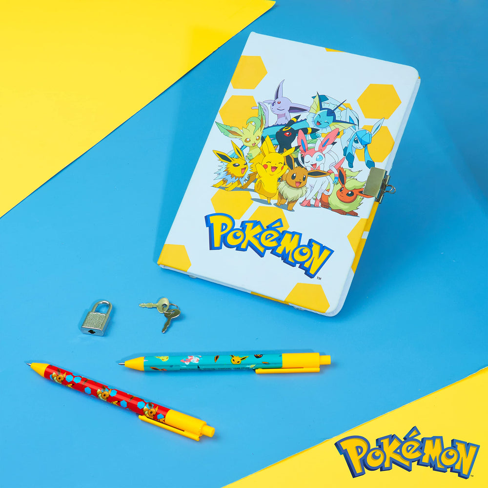 Pokémon notebook featuring Pikachu illustrations for creative writing and doodling.
