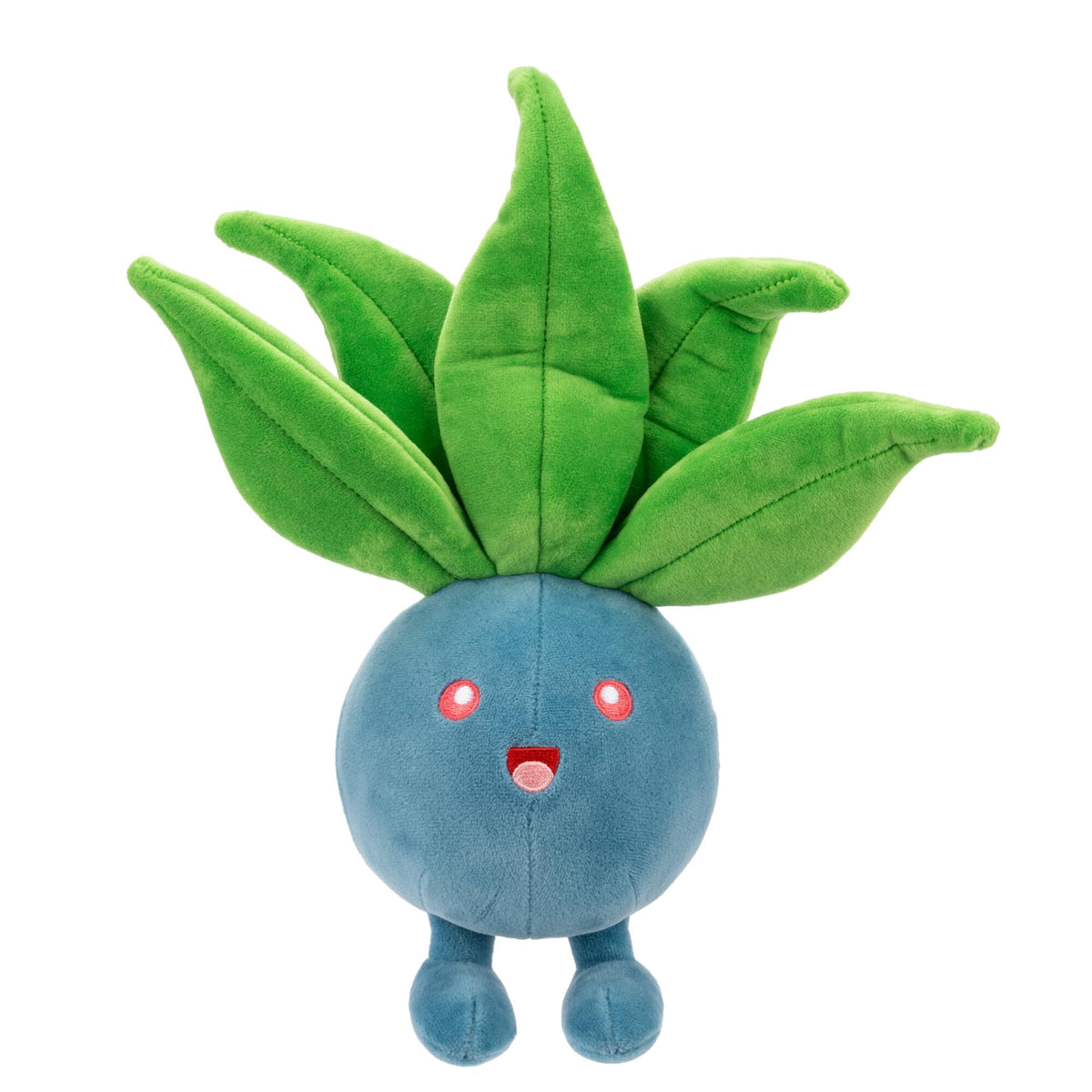 Pokémon Oddish plush 20cm, front view, soft fur for cozy play