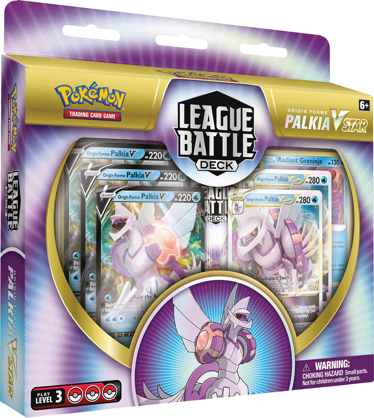 Pokemon Origin Forme Palkia V foil card for battle readiness and collection.