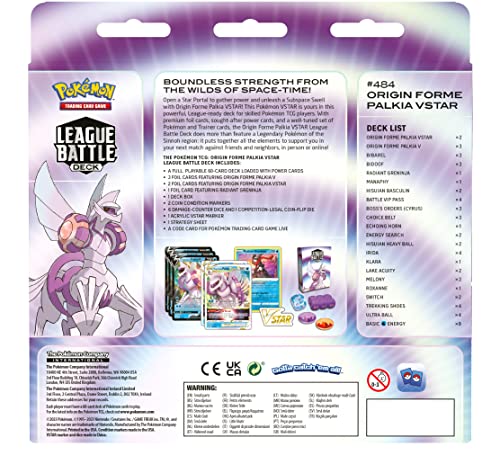 Pokemon Origin Forme Palkia VSTAR foil card boosts strategy in matches.