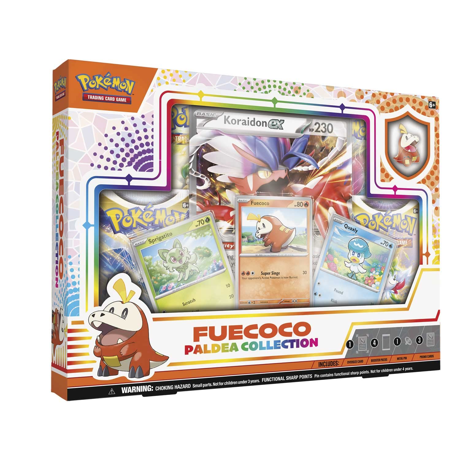 Pokémon Paldea Fuecoco foil promo card for collection display and trading