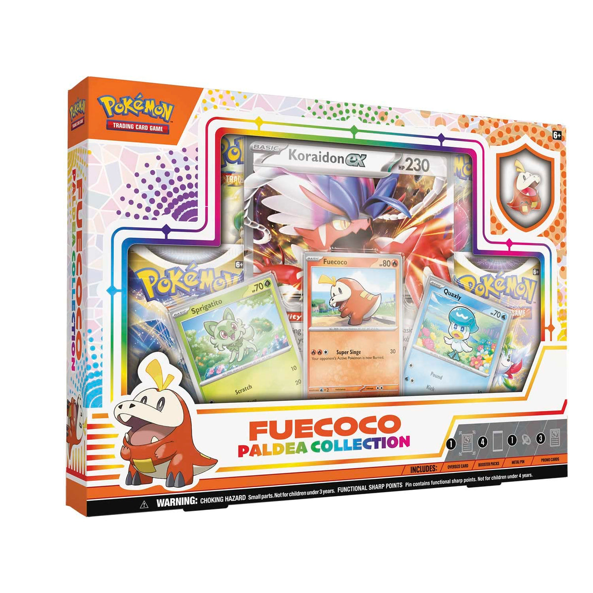 Pokémon Paldea Fuecoco foil promo card for collection display and trading