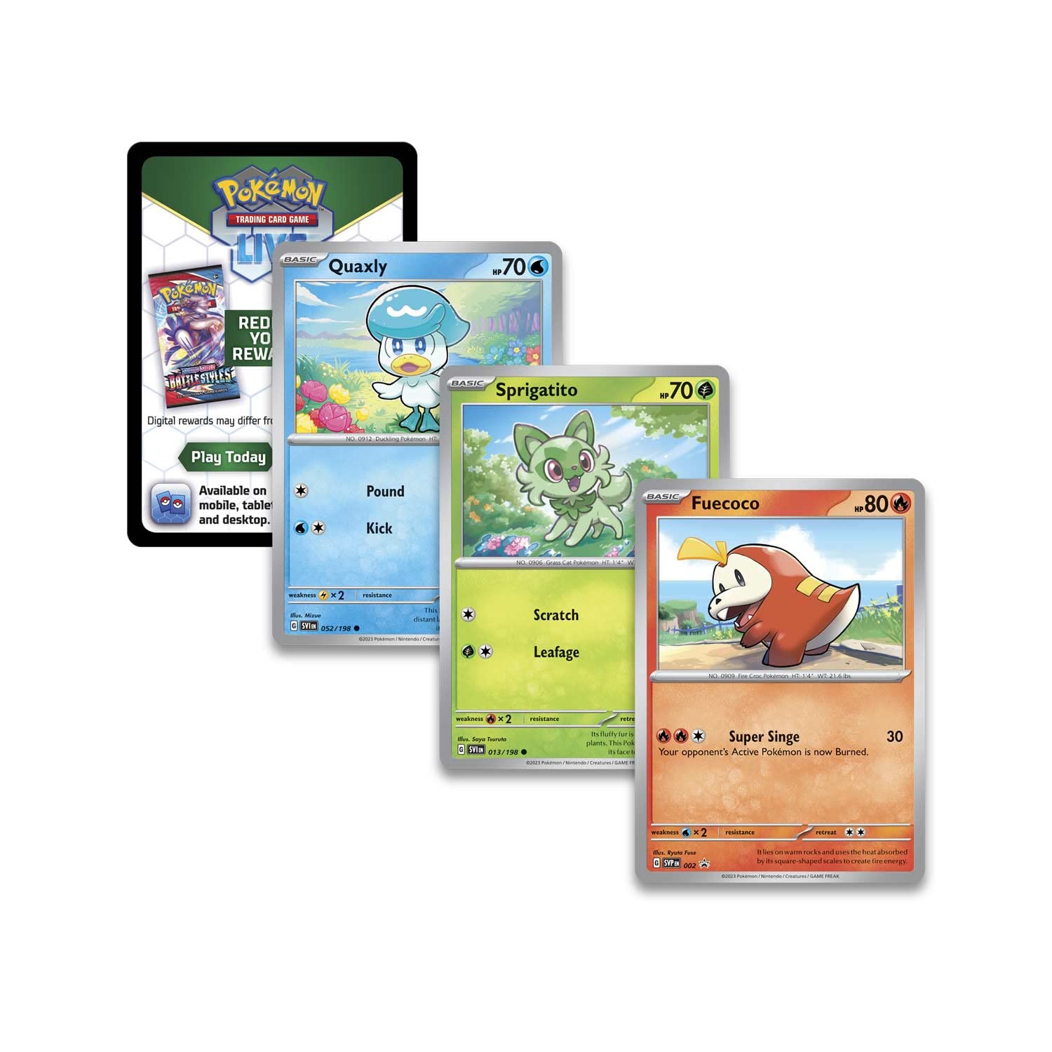 Pokémon Paldea Quaxly foil promo card ready for battles and collection