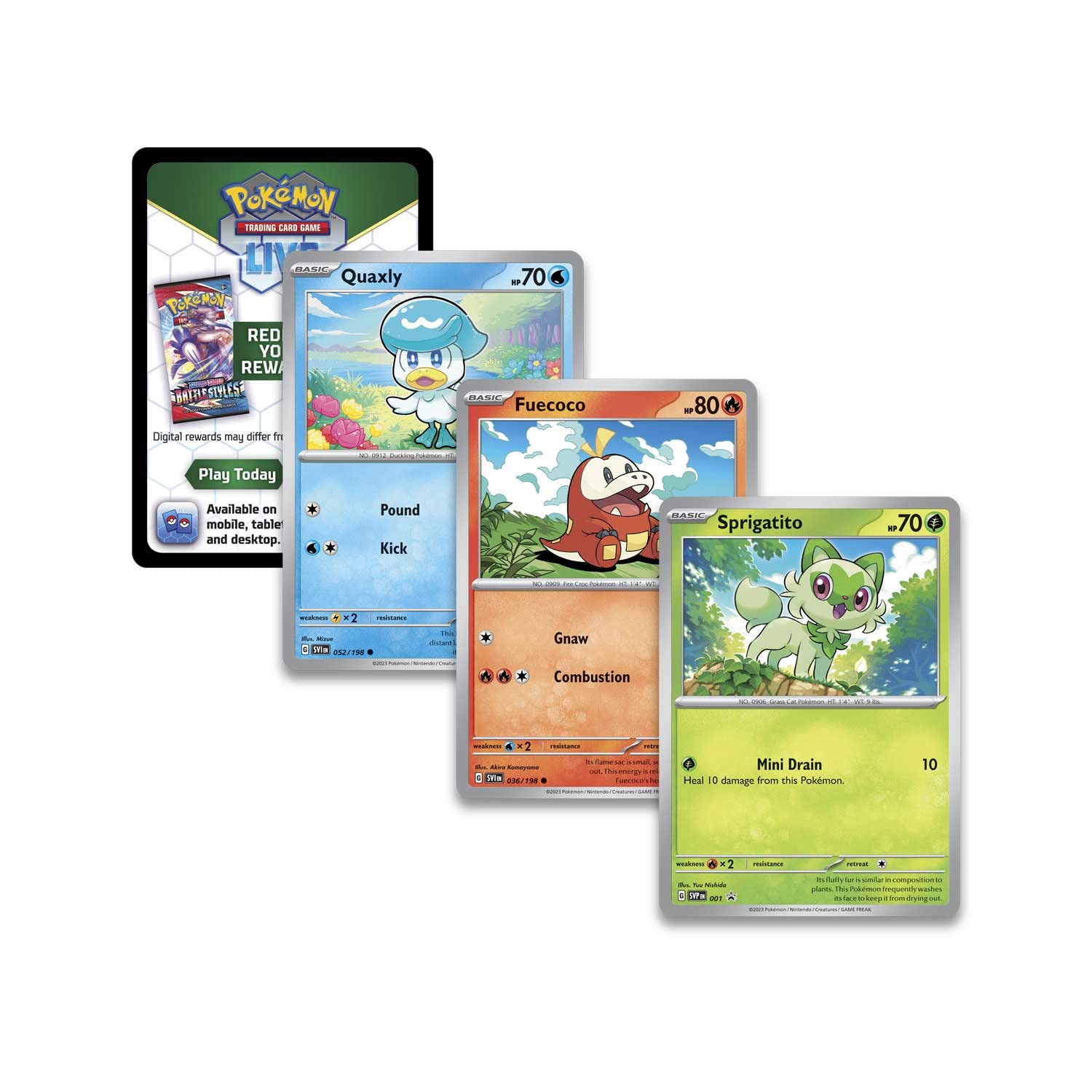 Pokémon Paldea Quaxly foil promo card for exciting battles.