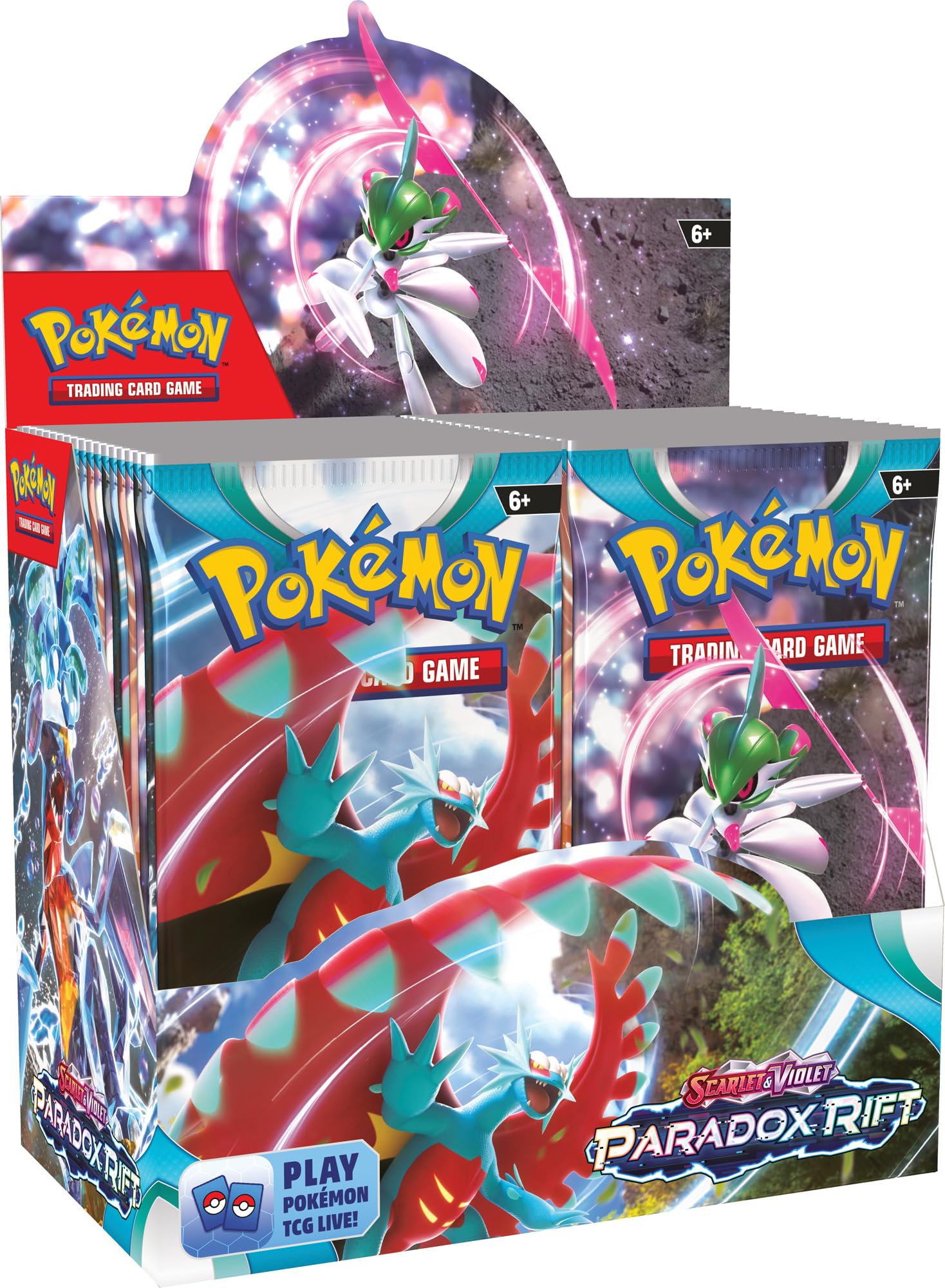 Pokemon Paradox Rift booster pack front view for collection and display