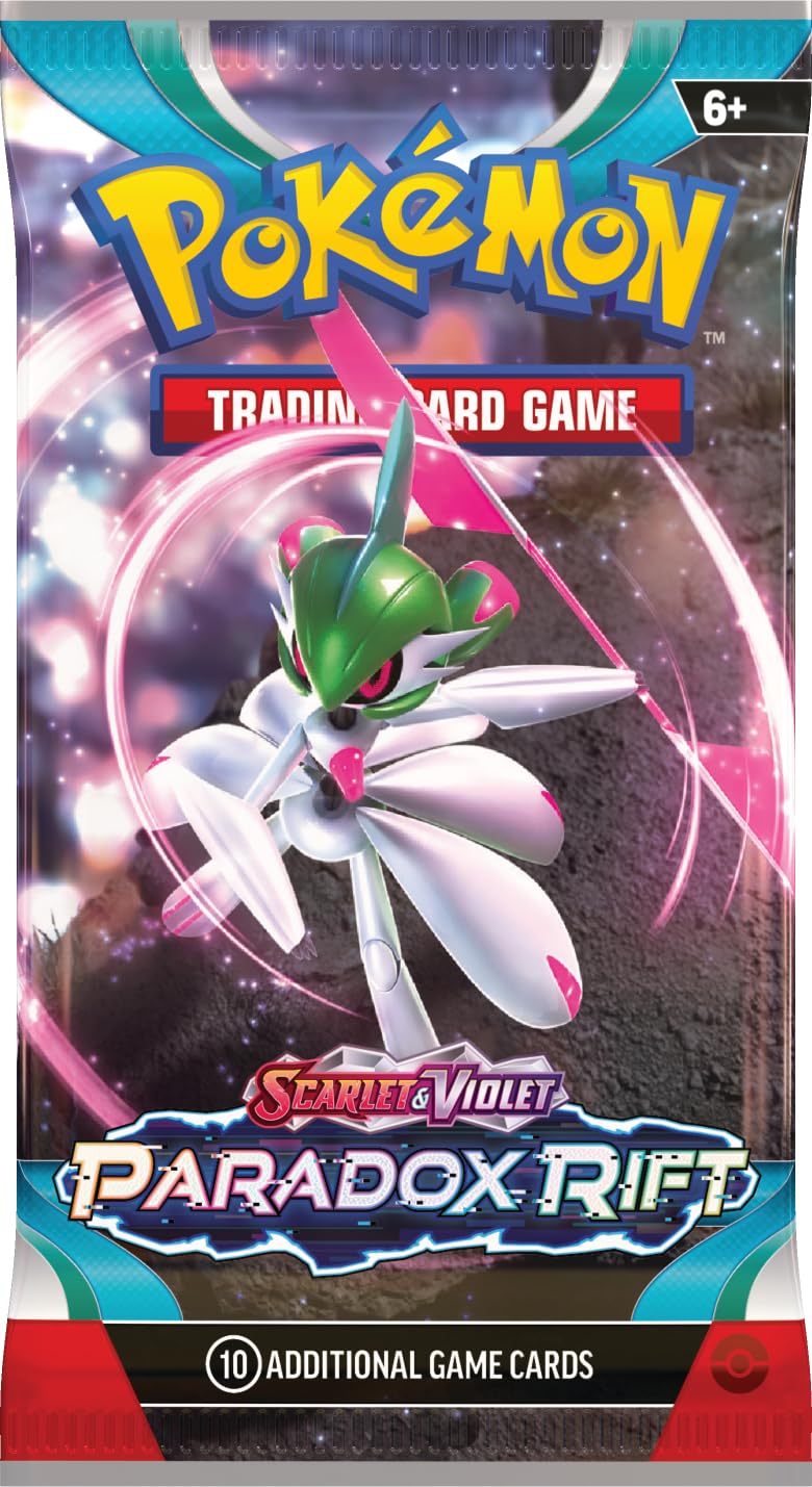 Pokemon Paradox Rift pack opening captures unboxing and collection growth moment.