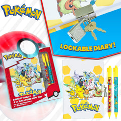 Pokémon pens set in blue and multicolor ink to brighten homework and notes.