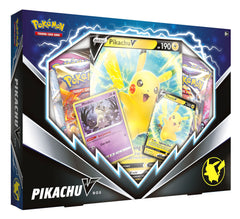 Pokemon Pikachu V Box foil Mimikyu card adds collectible flair.