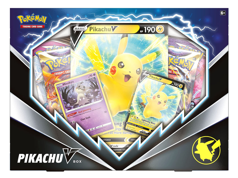 Pokemon Pikachu V foil oversize card for display and collection.