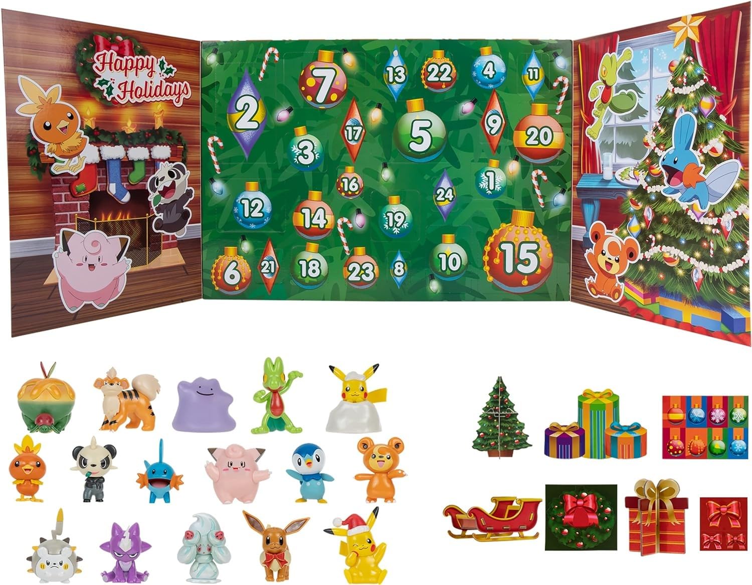 Pokémon PKW2689 daily countdown calendar promotes daily play and collection growth.