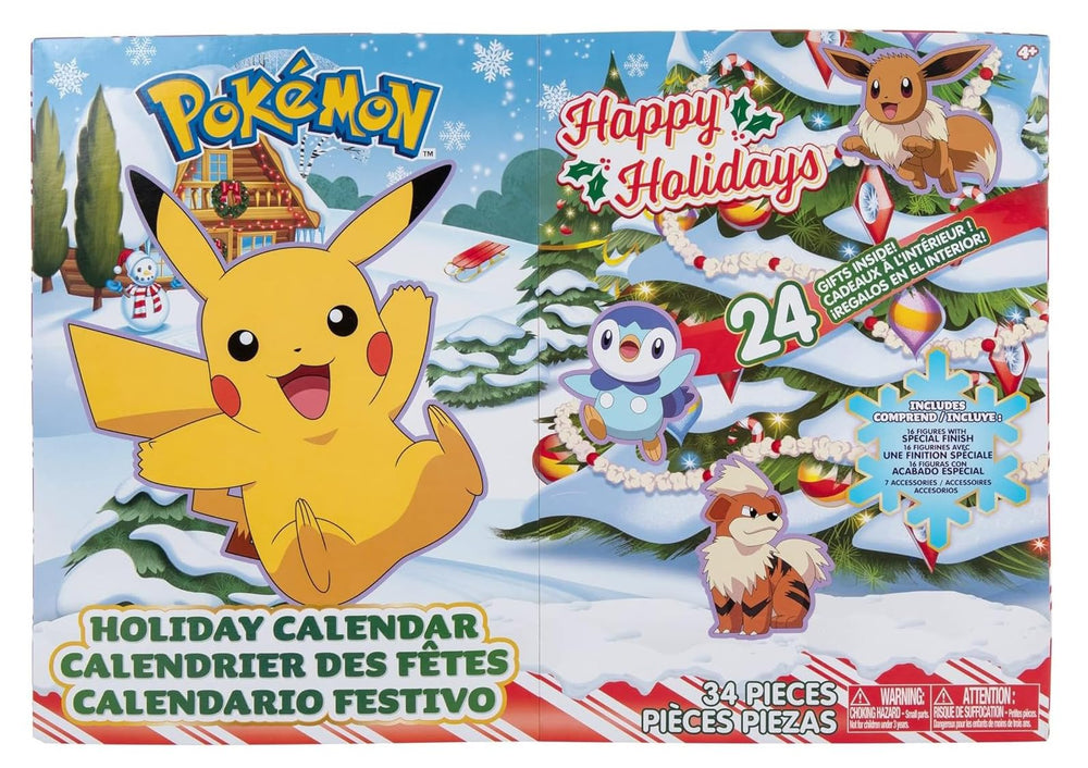 Pokémon PKW2689 Holiday Calendar cover invites daily unboxing fun and seasonal display.