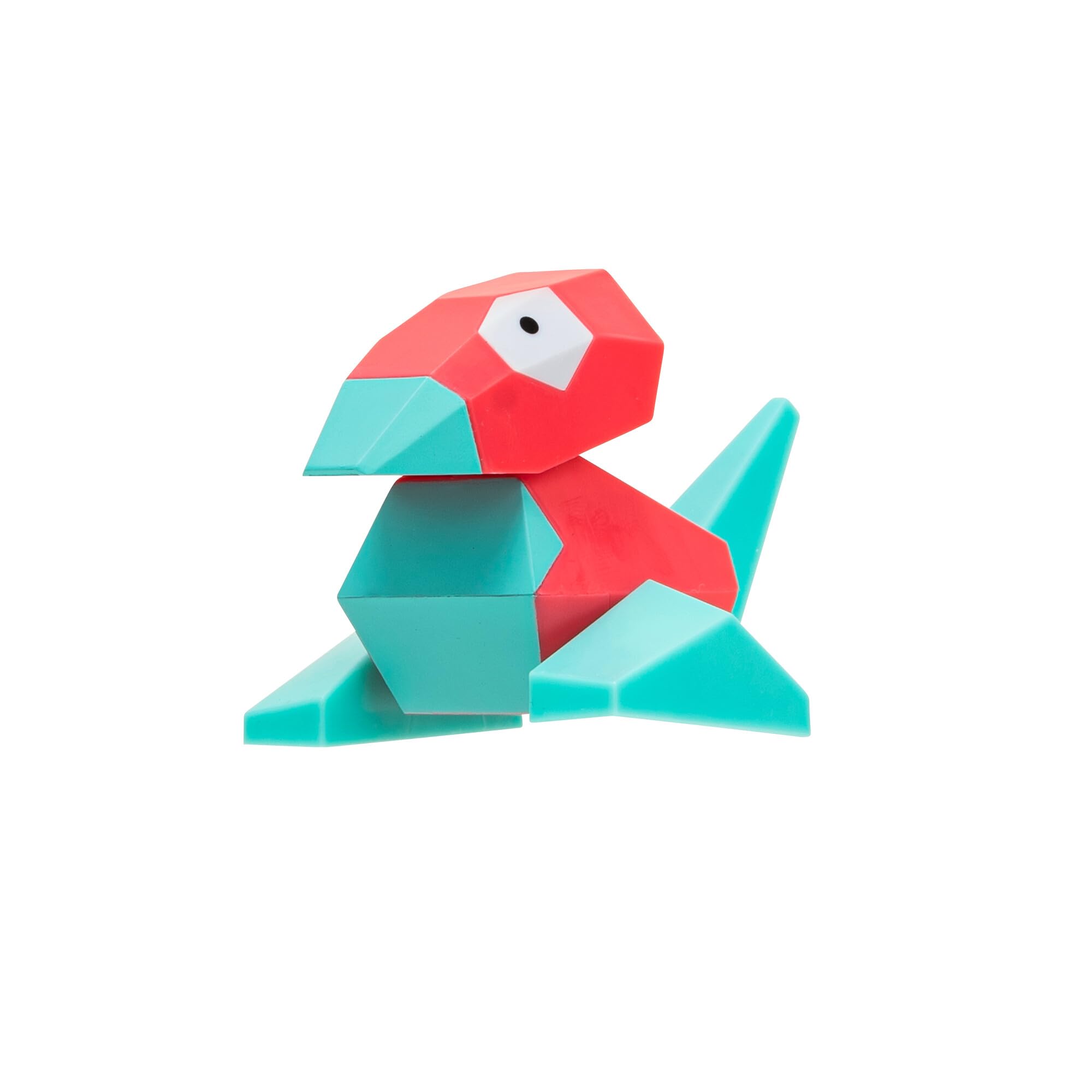 Pokémon PKW3004 Porygon side view highlights poseability for dynamic display.