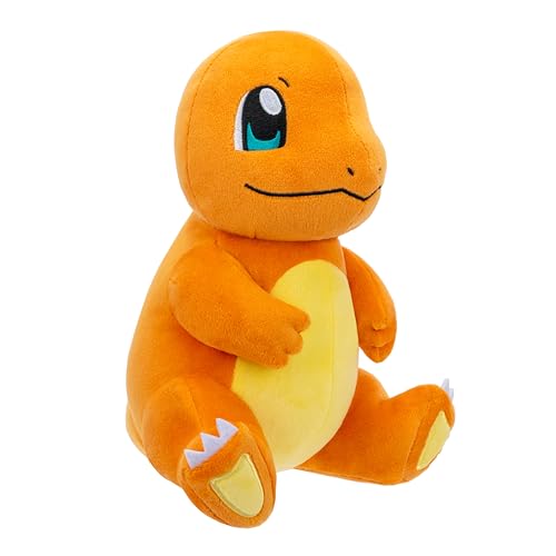 Pokemon Charmander plush 20 cm side view, cozy playmate on the go