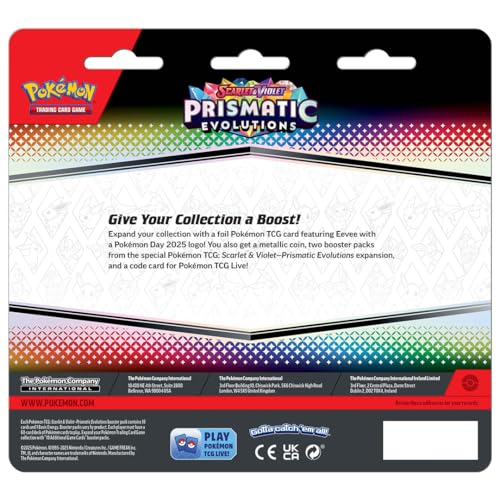 Pokemon Prismatic Evolutions booster packs and code card enable digital play