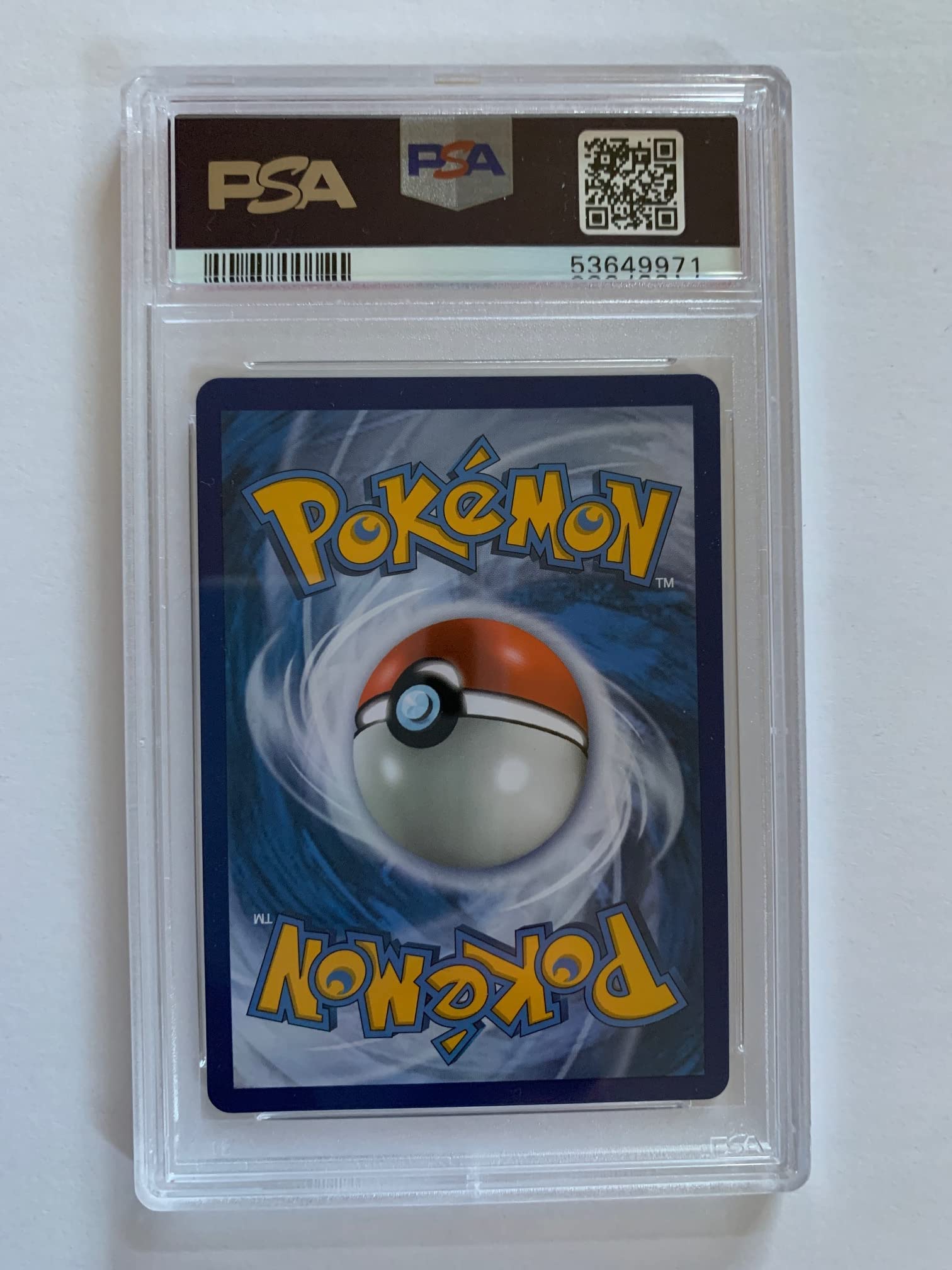 Pokémon PSA-graded card encased, ready to showcase on a shelf.