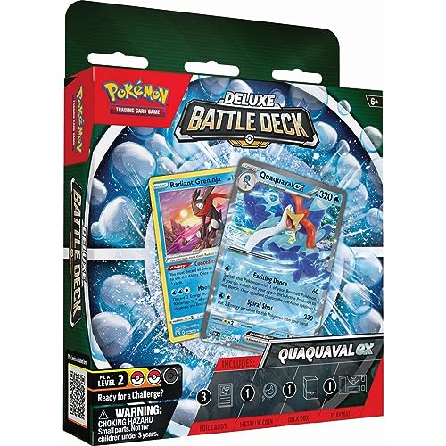 Pokémon Quaquaval Deluxe Battle Deck cards layout, clear icons for easy strategy planning.