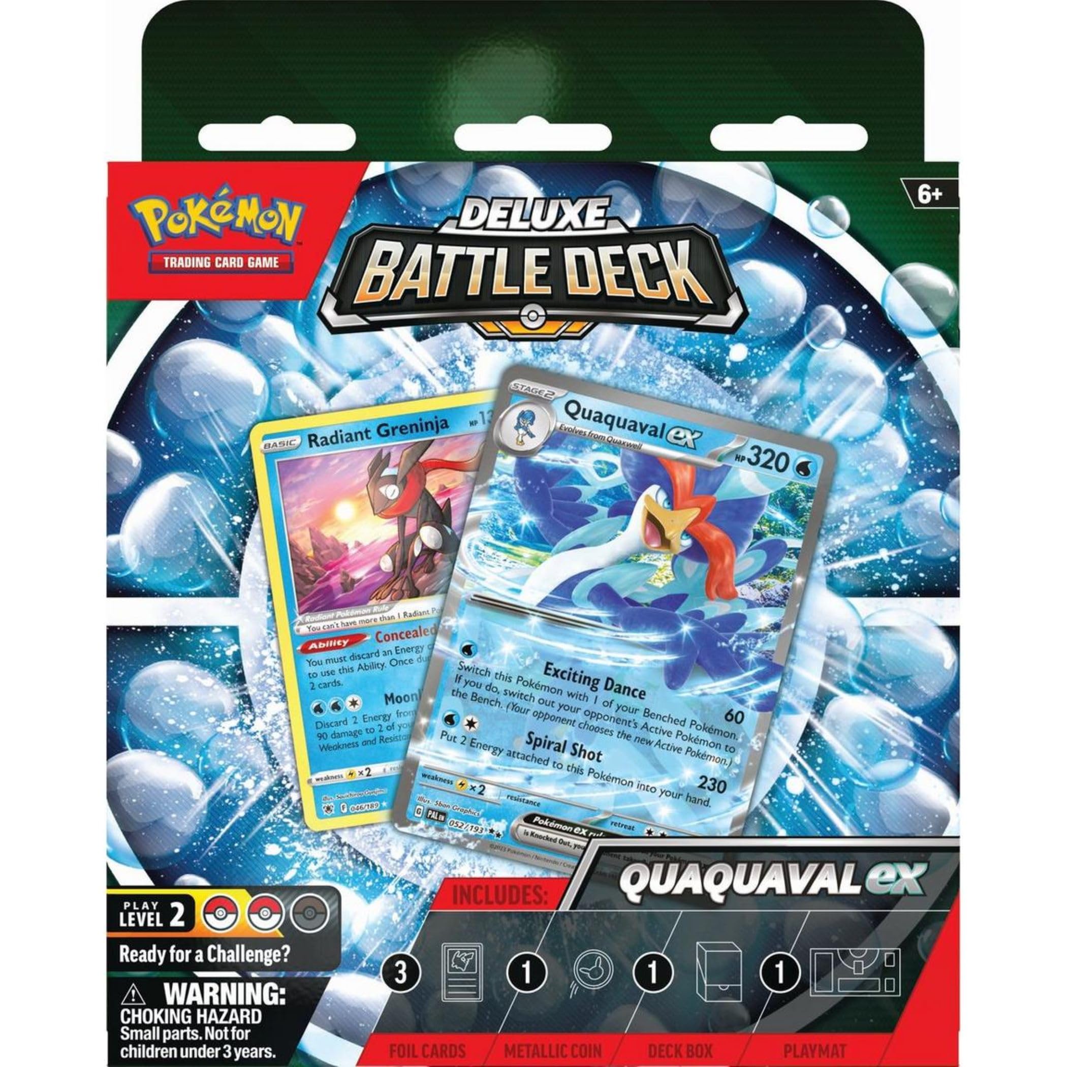 Pokémon Quaquaval Deluxe Battle Deck cover, vivid art for quick identification and display.