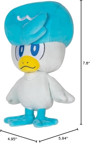 Pokémon Quaxly plush close-up detailing for authentic character