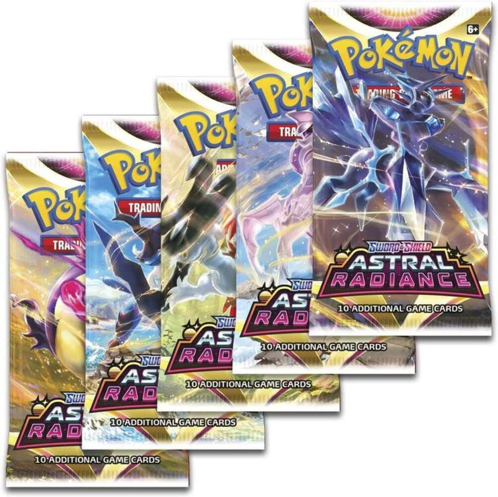 Pokémon SAS10 Astral Radiance booster pack side view showing compact packaging