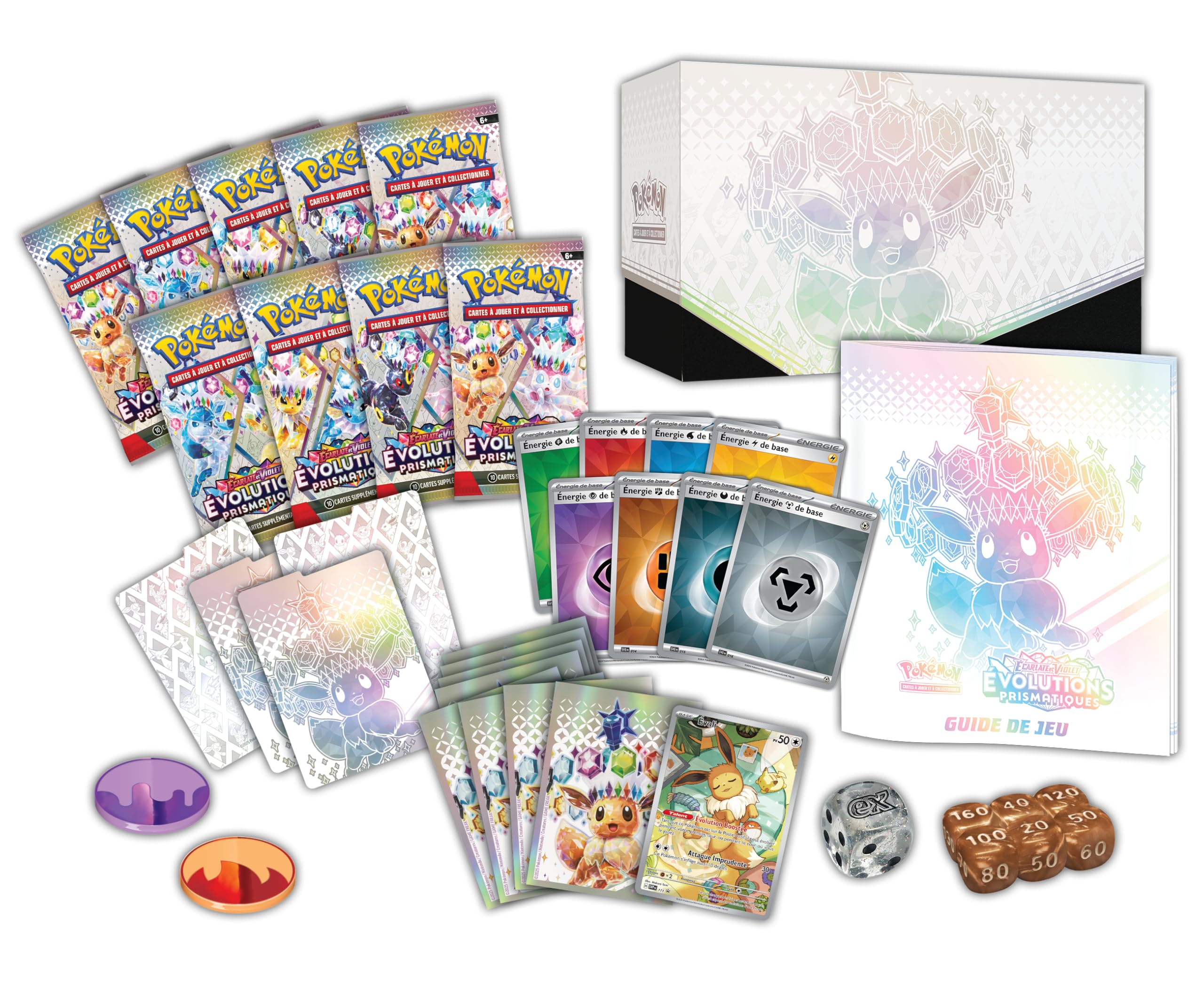Pokemon Scarlet and Purple ET Set coin dice adds tactile turn flip.