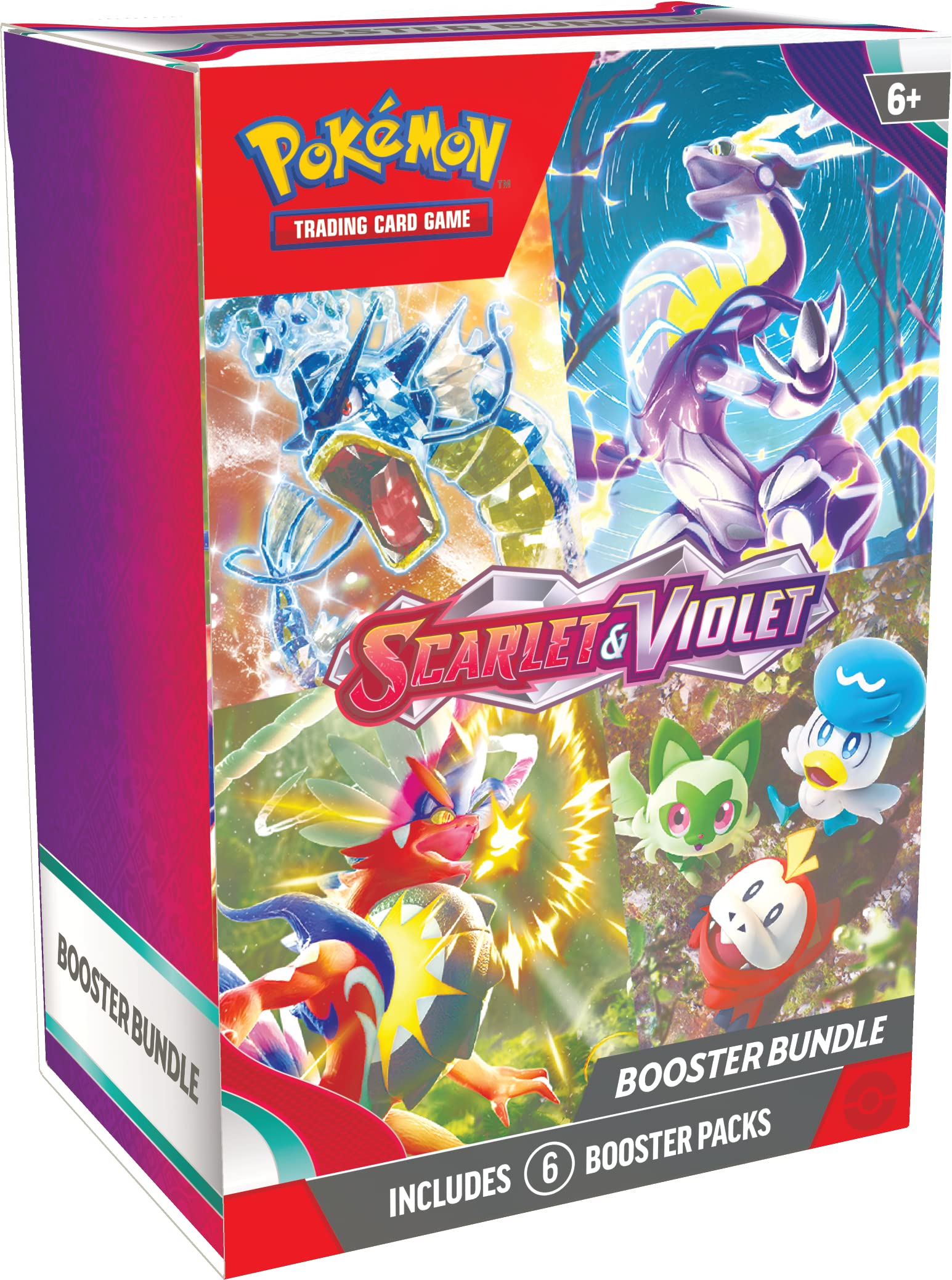 Pokemon Scarlet & Violet booster bundle pack showing six packs for expanding your collection.