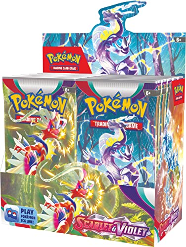 Pokémon TCG Scarlet & Violet display setup for collection display and easy access to packs.