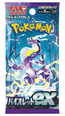Pokemon Scarlet & Violet ex Box Japanese packaging close-up for display and shelf-ready potential